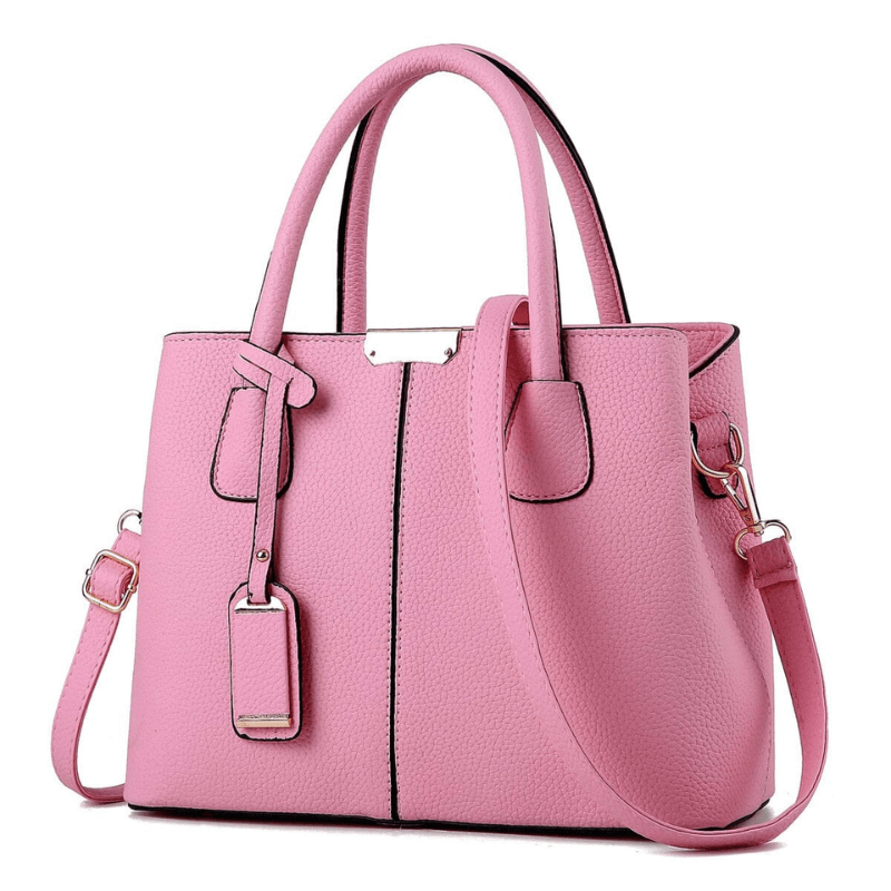 Bolsa couro rosa